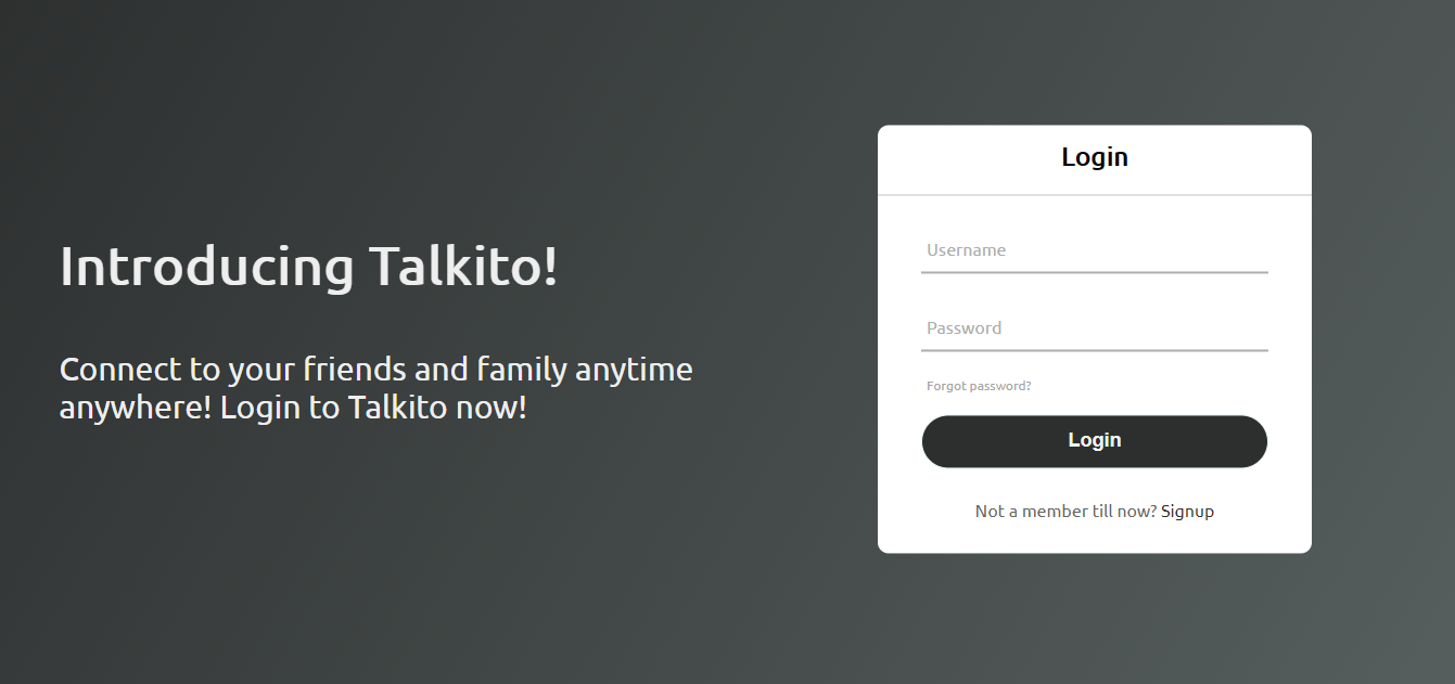 Talkito - The Web Chat App - Preview